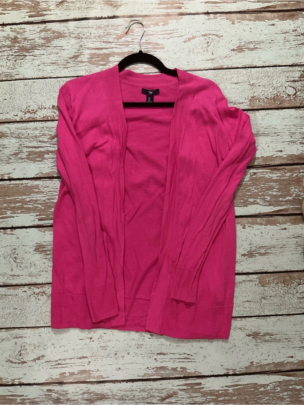 GAP Bright Pink Crewneck Cardigan
